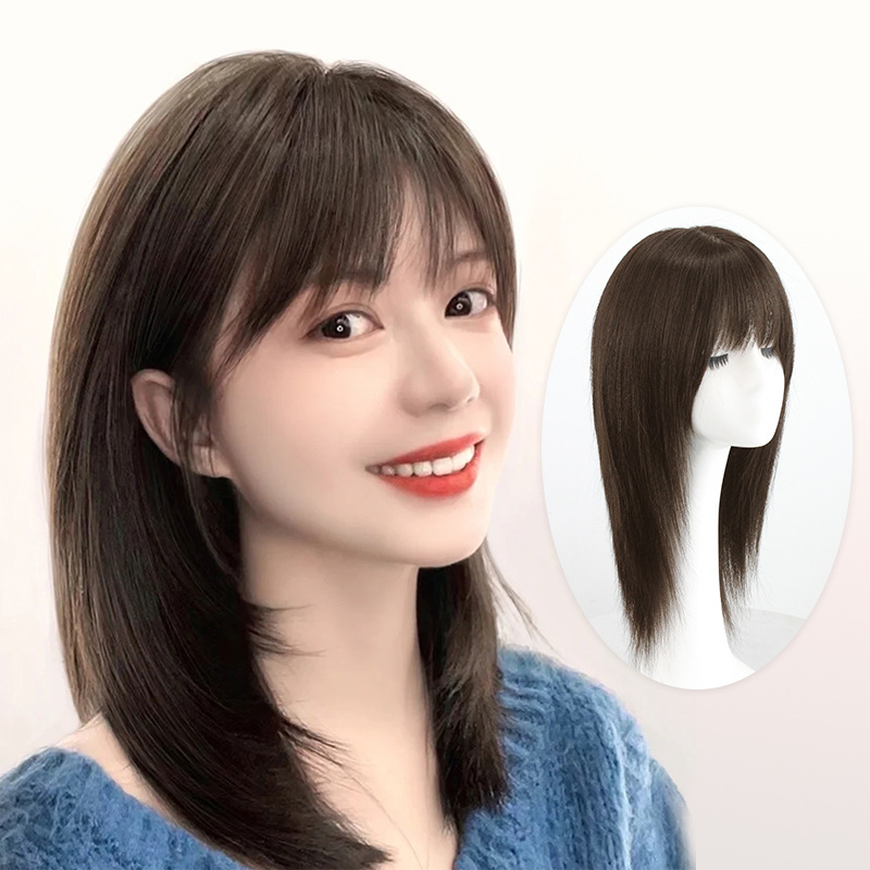 【镇店之宝】假发真发全真人发全头套女长发自然新款锁骨短发发型整顶式假发套