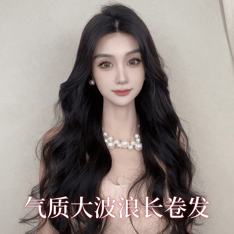 假发女长发递针长卷发高档蕾丝成品全真人发仿真头皮超轻薄全头套