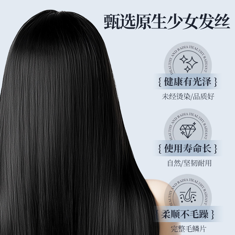 假发女短发真发全真人发妈妈款全头套中老年短卷发自然轻薄假发套
