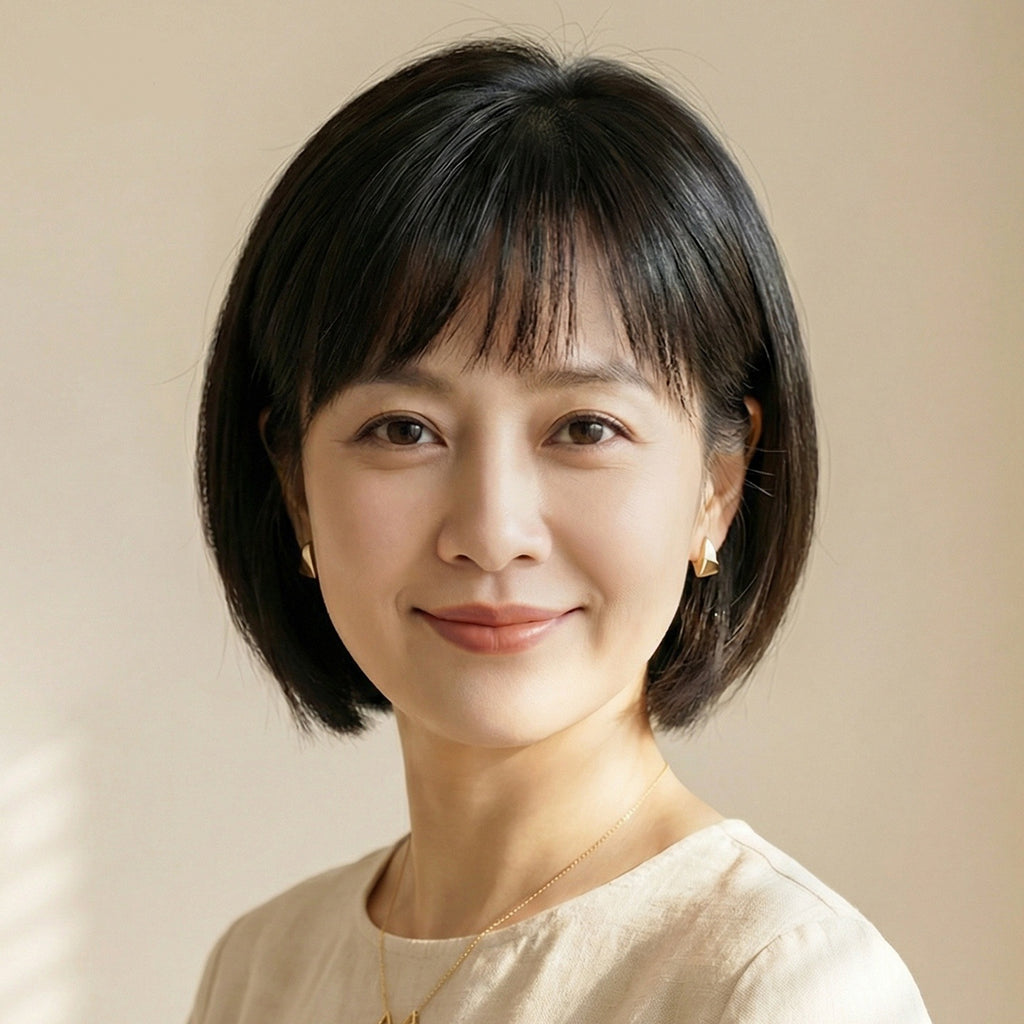 假髮短髮女波波頭真發全真人髮絲自然假髮套媽媽減齡整頂全頭套