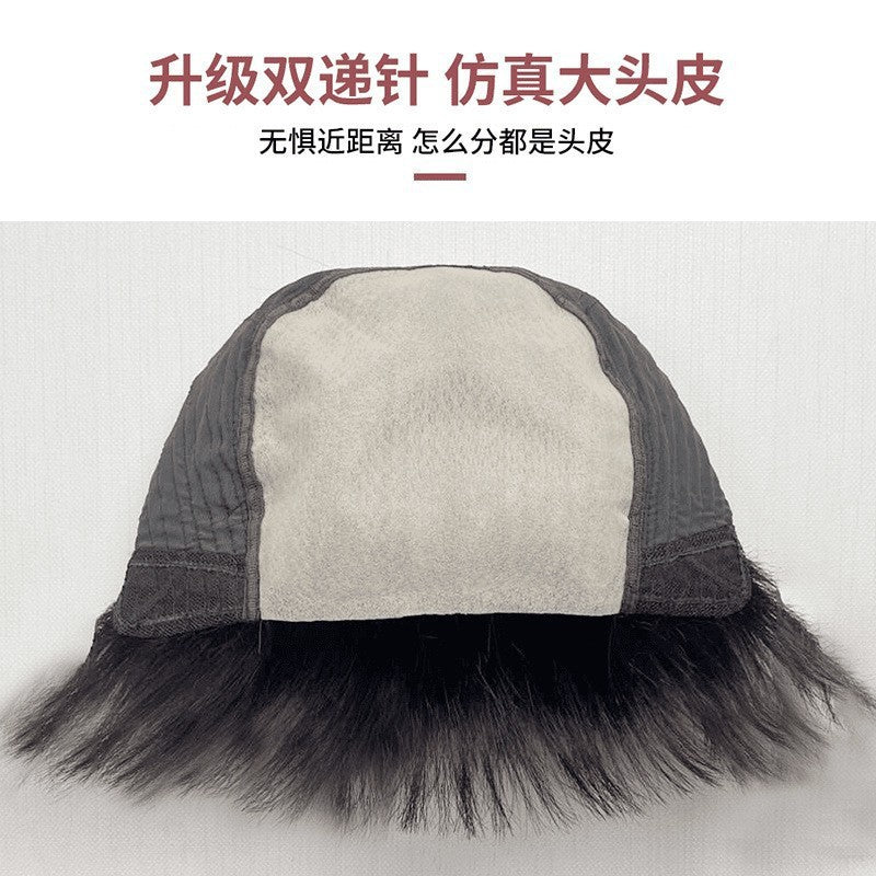 假髮女短髮時尚新款網紅中老年媽媽短髮減齡波波頭全真人發假髮套