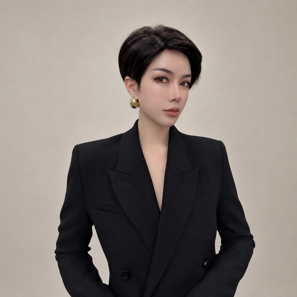 明星王菲同款時尚全真髮