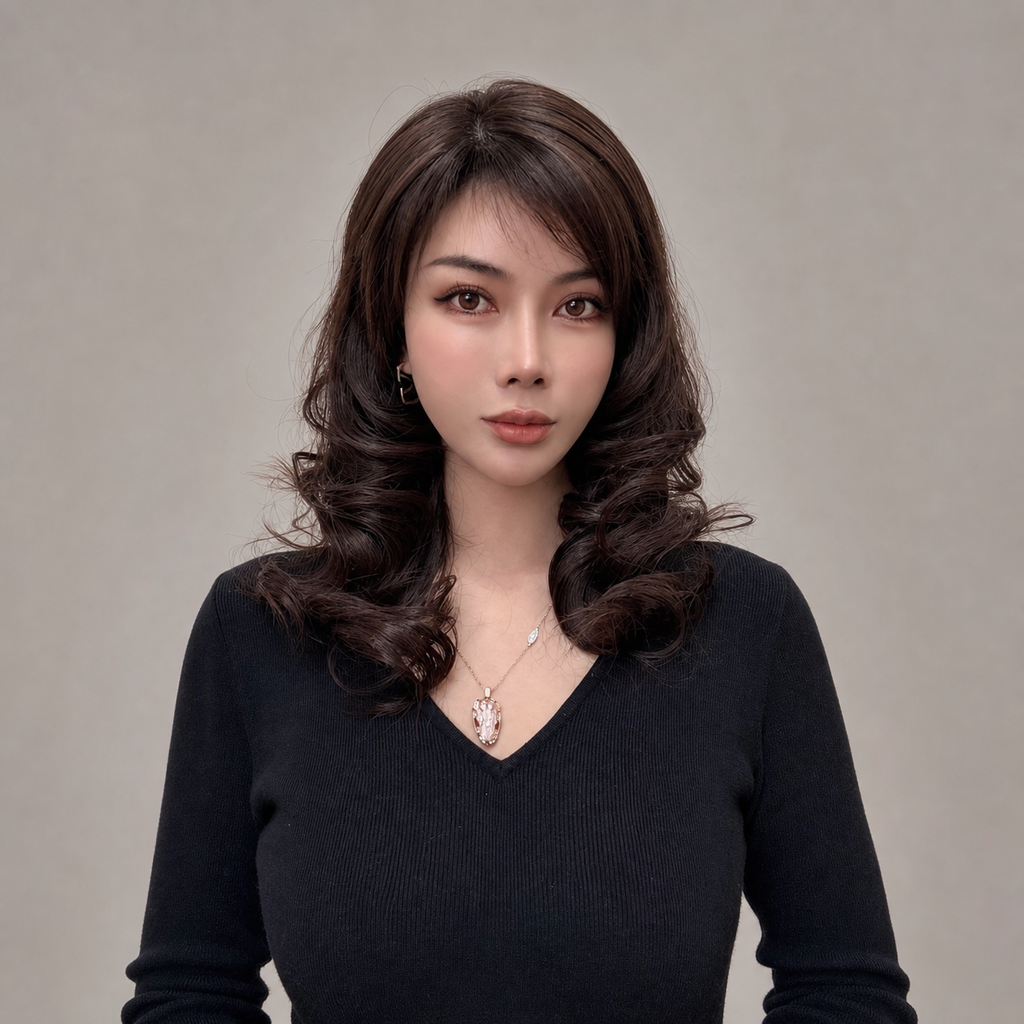 大波浪時尚中長髮全真髮