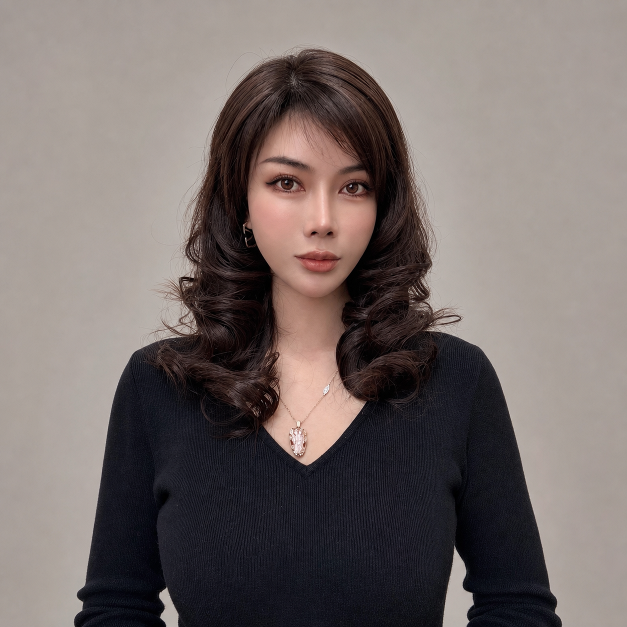 大波浪時尚中長髮全真髮