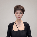 自然紋理時尚短髮全真髮