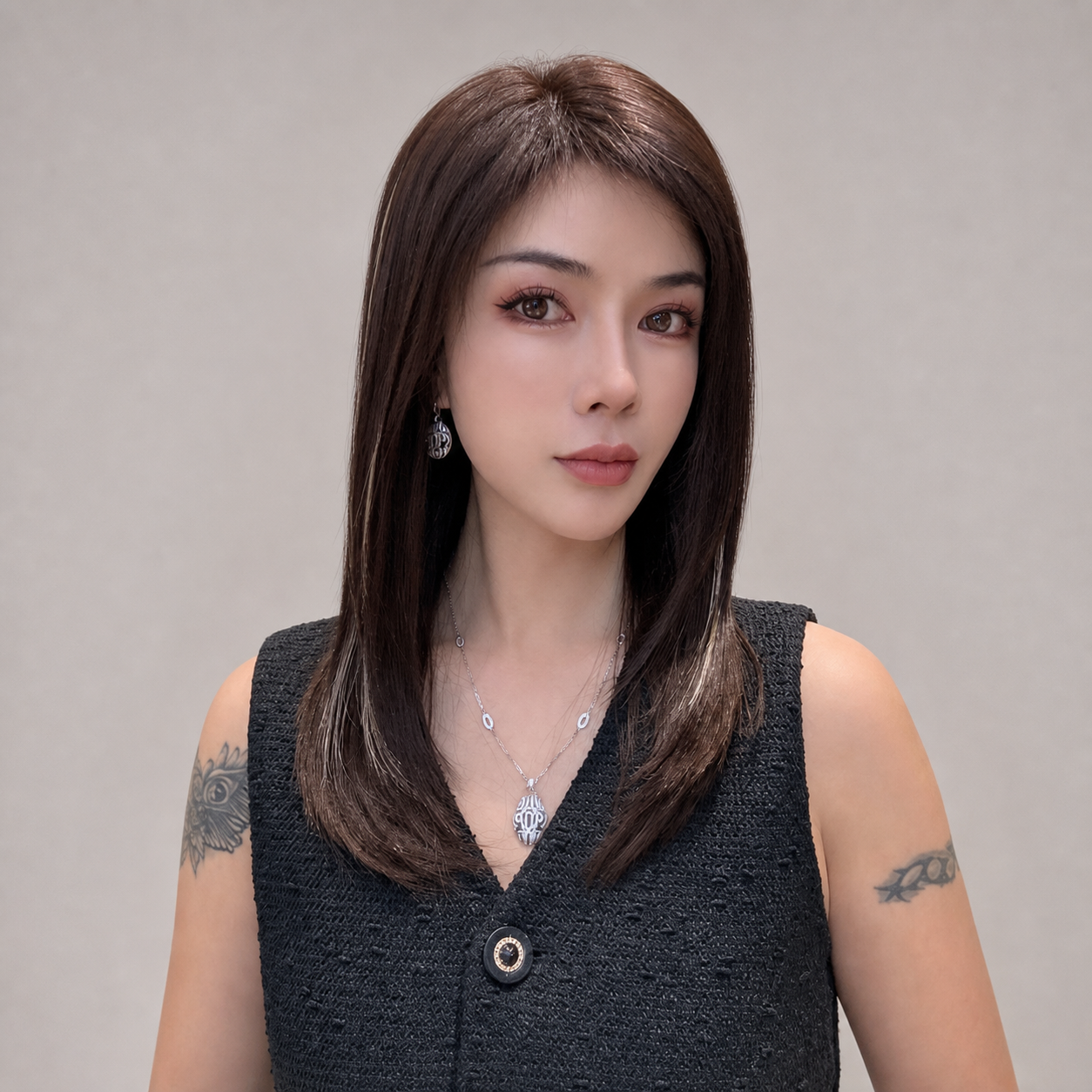 高層次時尚挑染超波超透氣真人髮