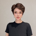 紋理短髮免造型超輕科技記憶髮